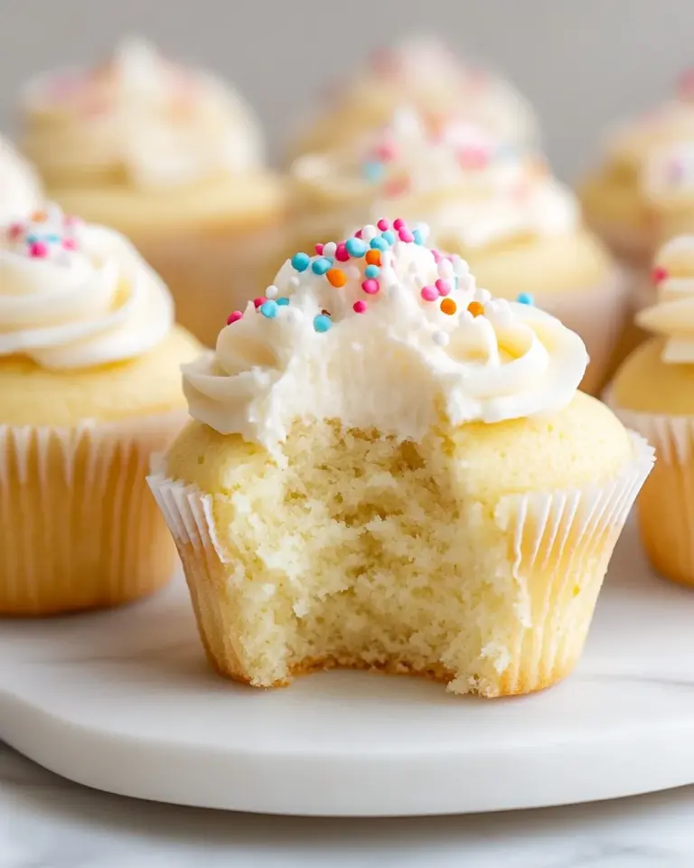 Vanilla Birthday Cupcakes