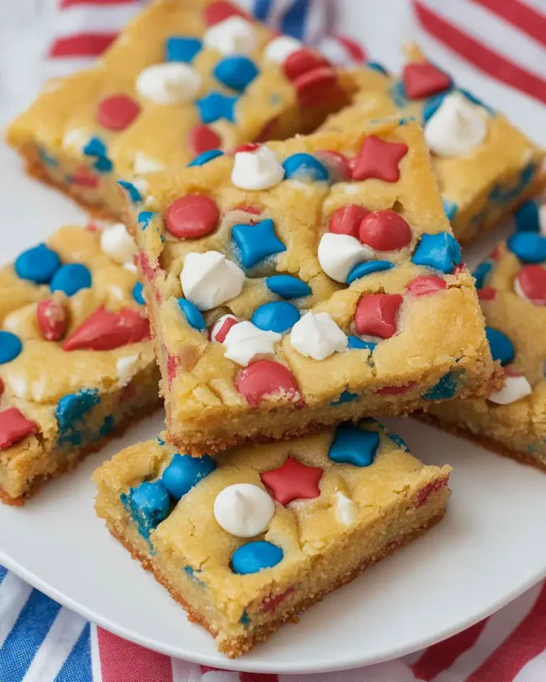 4th of July Cake-Mix Cookie Bars