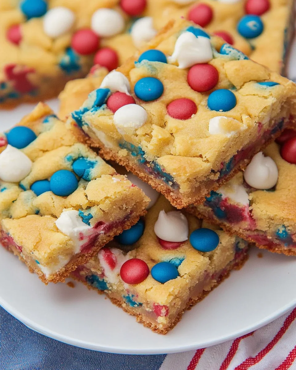 4th of July Cake-Mix Cookie Bars 4th