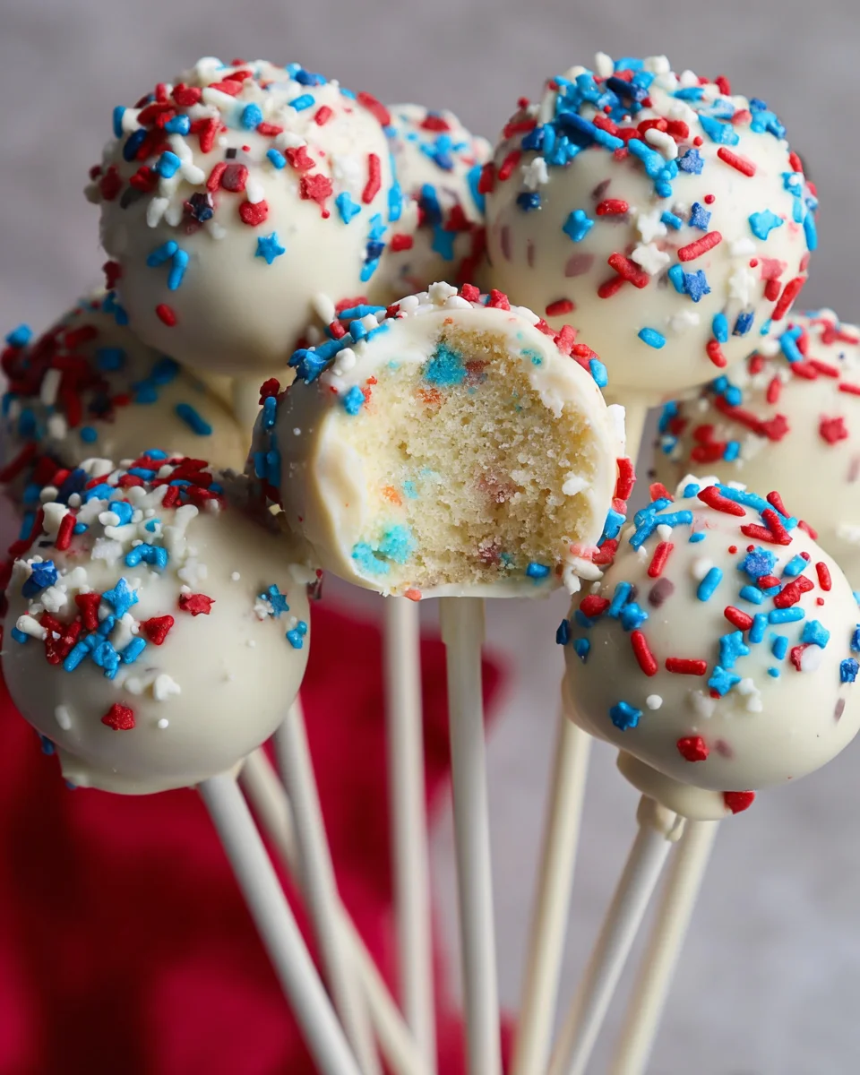 4th of July Cake pops 4th