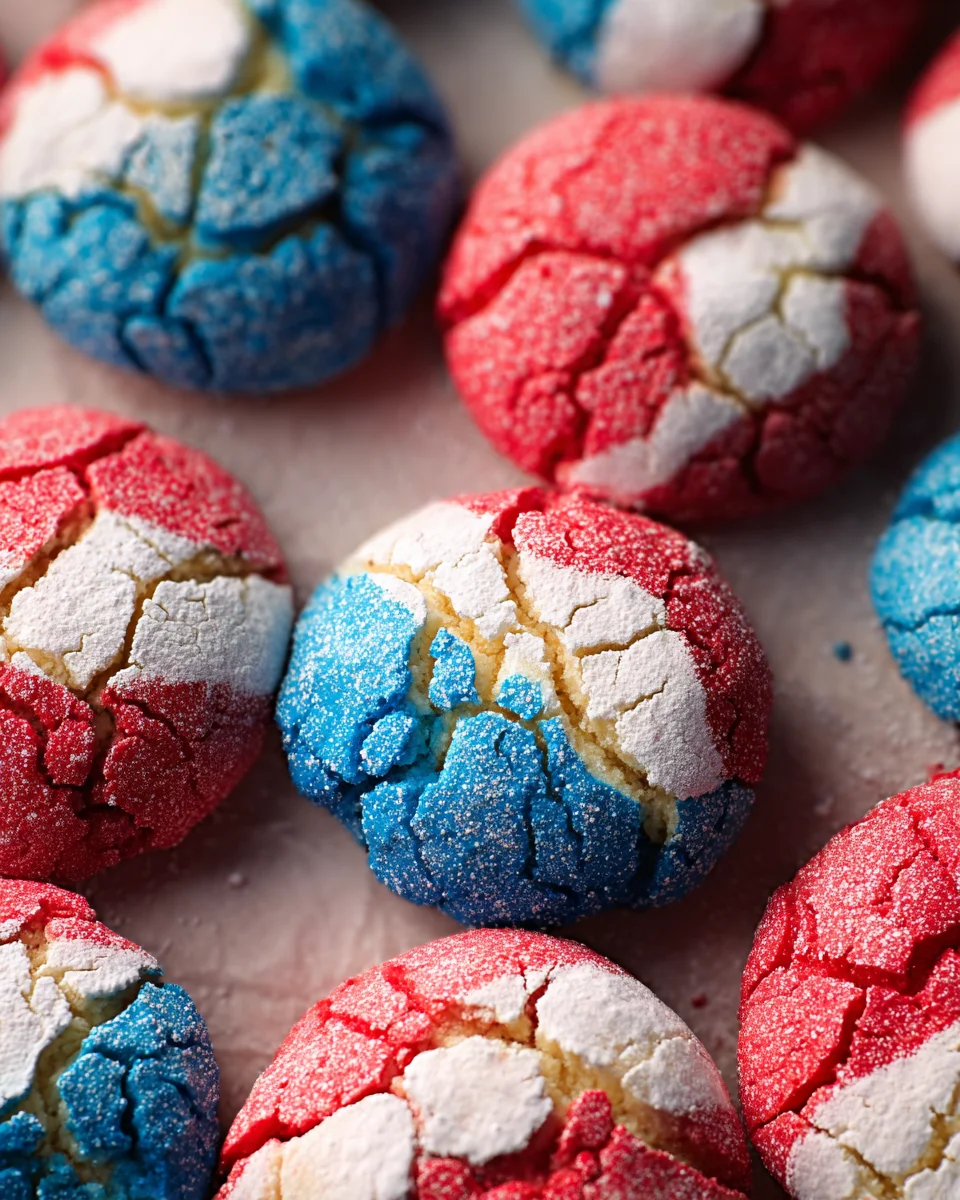 4th of July Crinkle Cookies