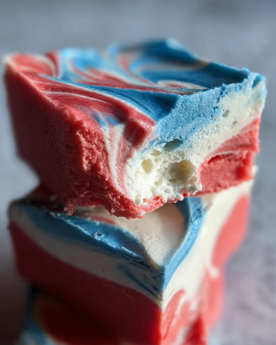 4th of July Tie Dyed Fudge 4th