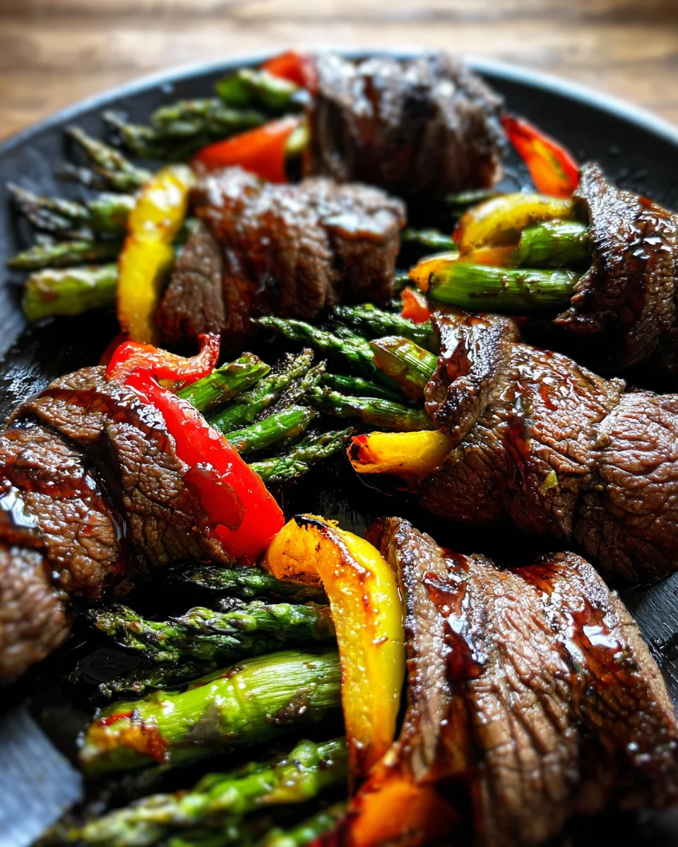 Air Fried Steak and Asparagus Bundles Air