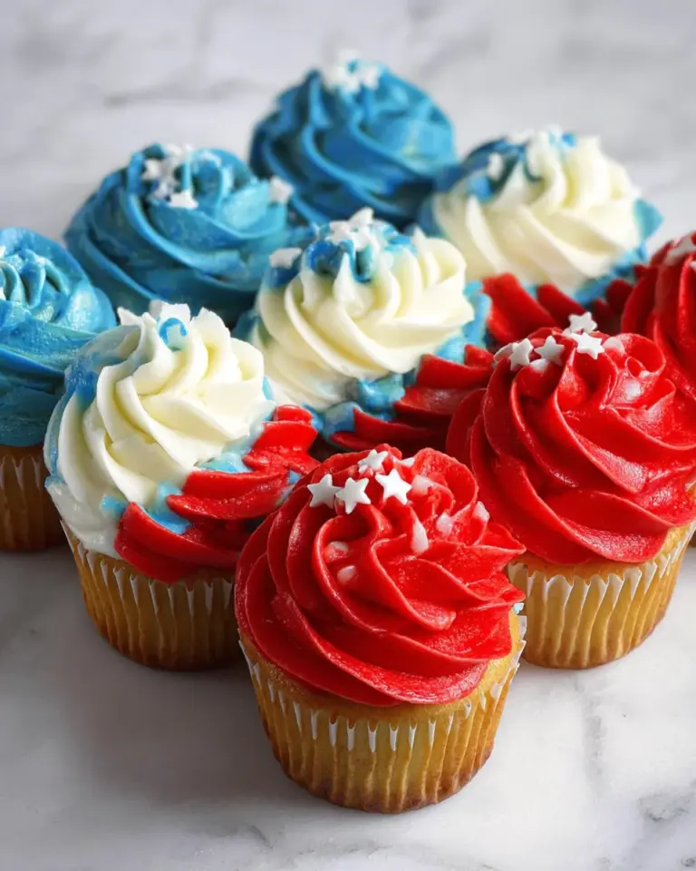 American Flag Cup Cake