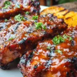 Baby Back Ribs with Balsamic-Peach BBQ Sauce Baby Back Ribs with Balsamic-Peach BBQ Sauce