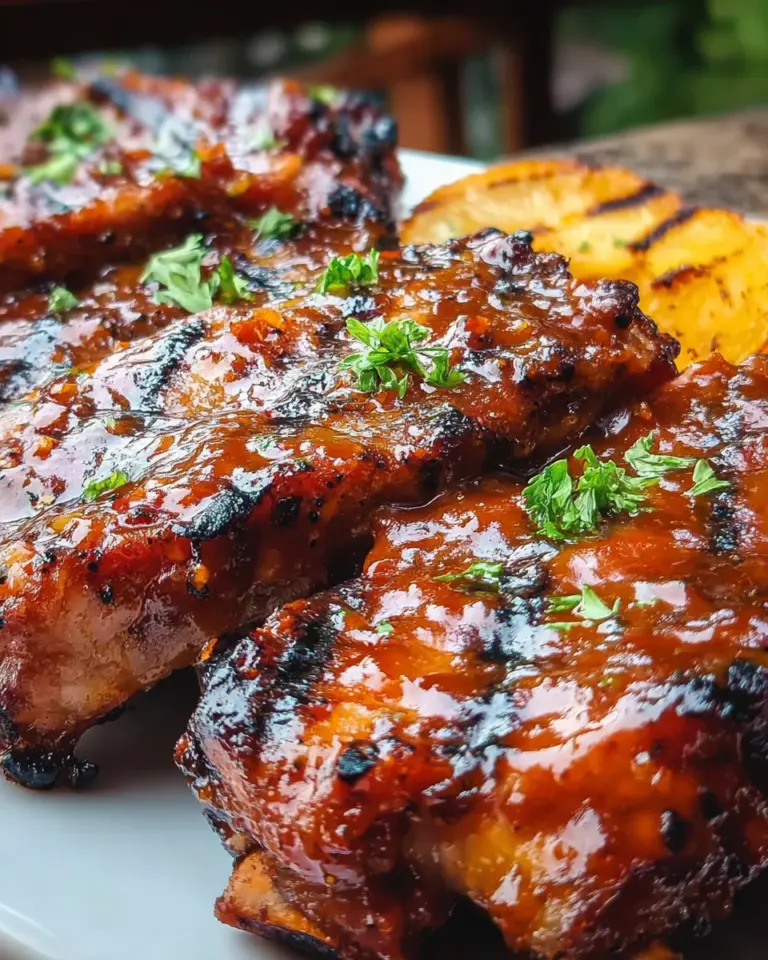 Baby Back Ribs with Balsamic-Peach BBQ Sauce