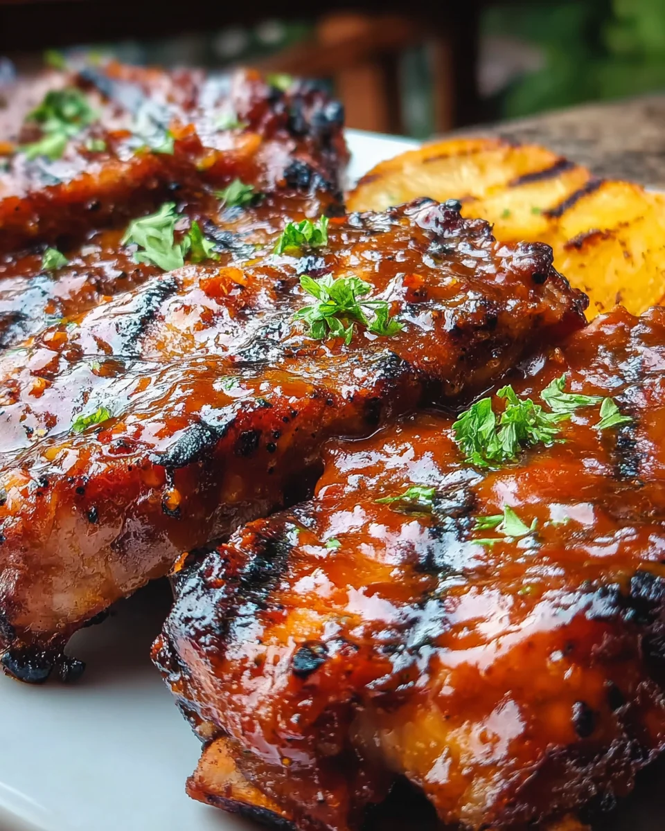 Baby Back Ribs with Balsamic-Peach BBQ Sauce Baby Back Ribs with Balsamic-Peach BBQ Sauce