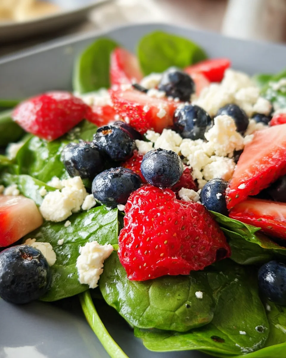 Berry, Feta and Spinach Salad Berry,