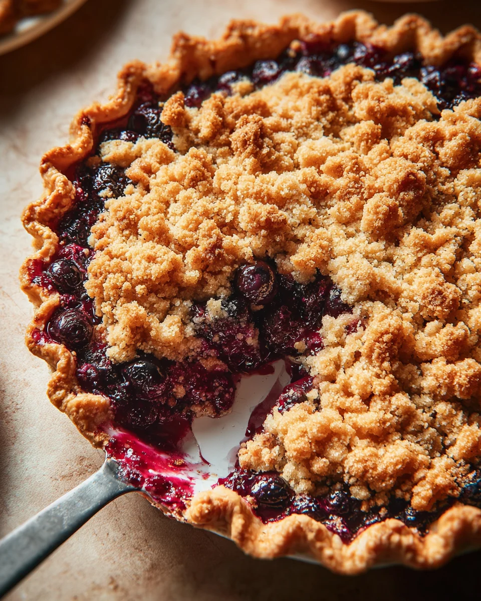 Blueberry Crumble Pie Blueberry