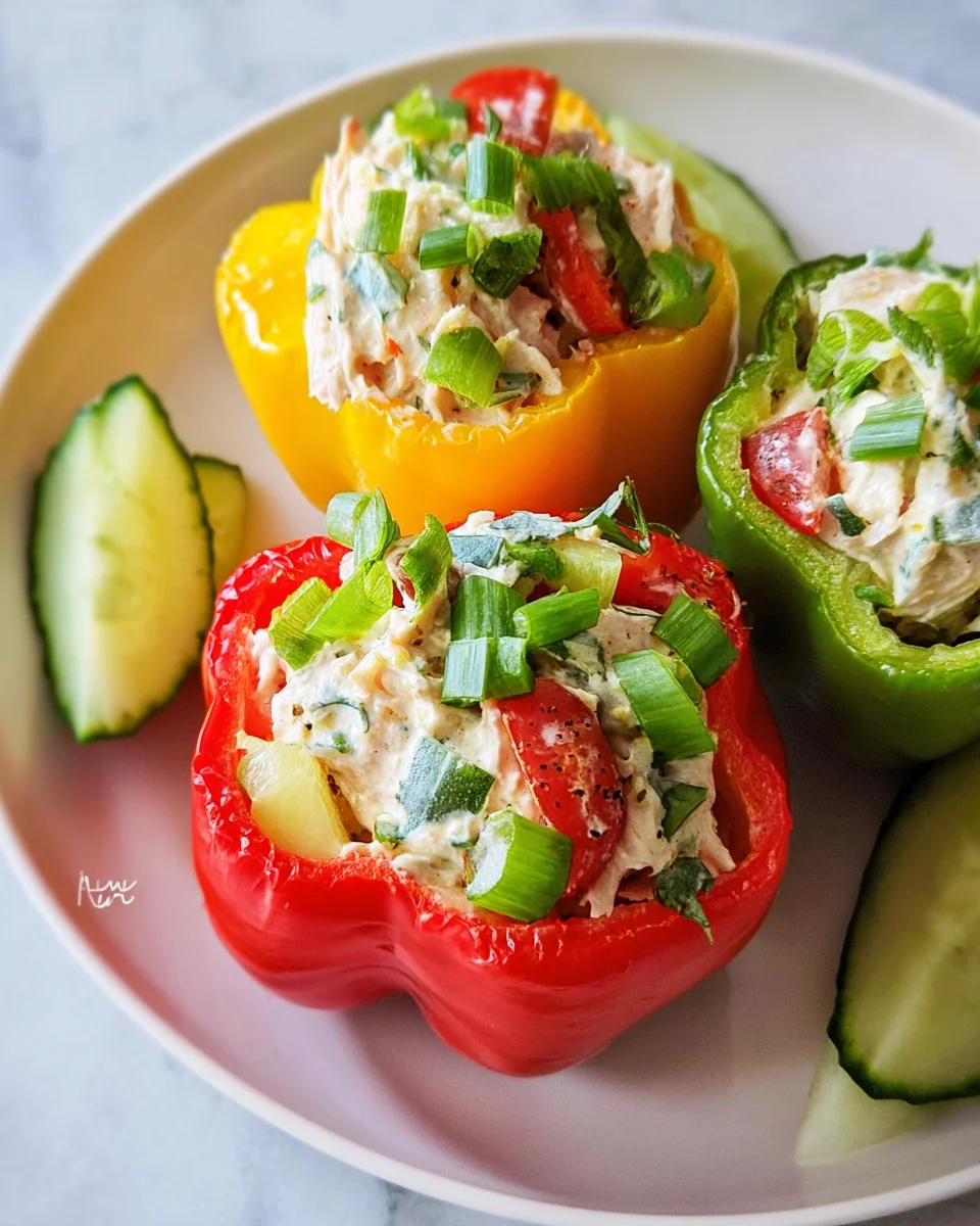 Greek Yogurt Chicken Salad Stuffed Peppers Greek