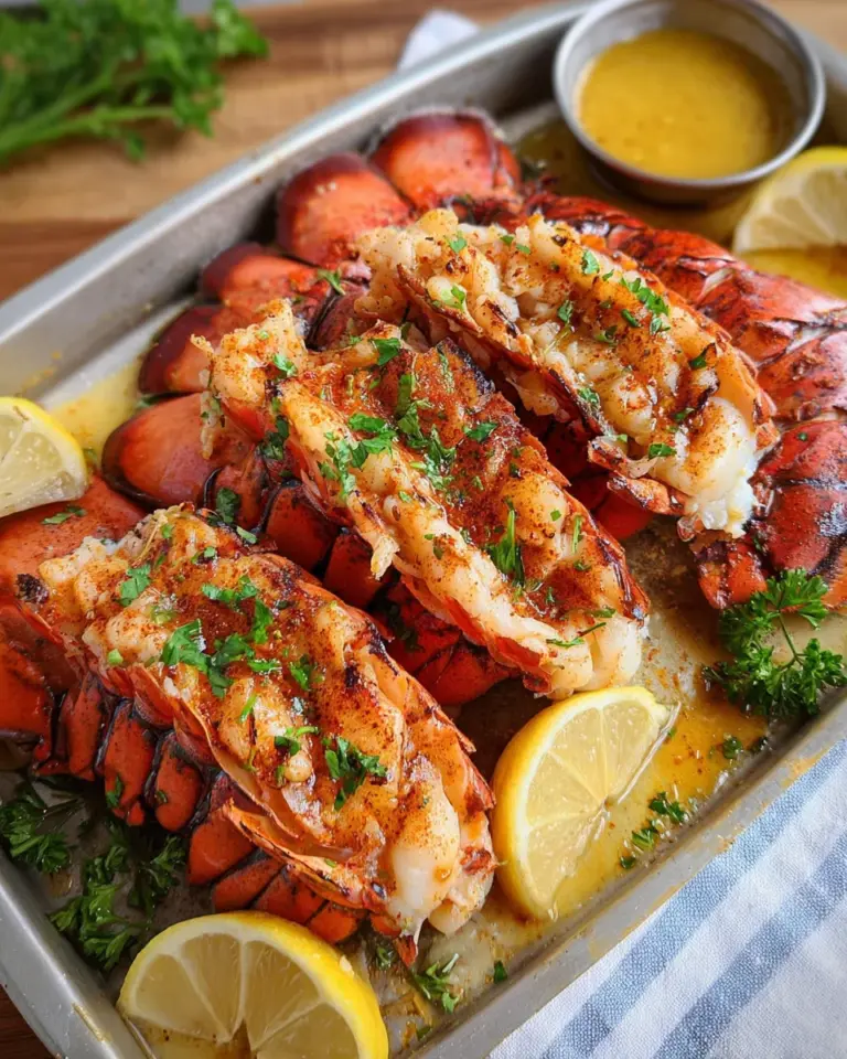 Lemon Butter Grilled Lobster Tails