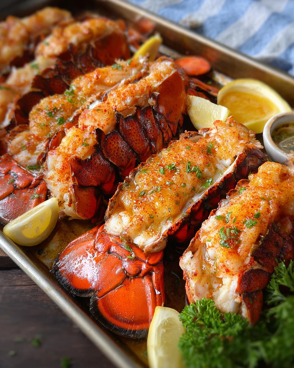 Lemon Butter Grilled Lobster Tails Lemon