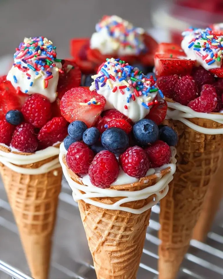 Patriotic Fruit Cones