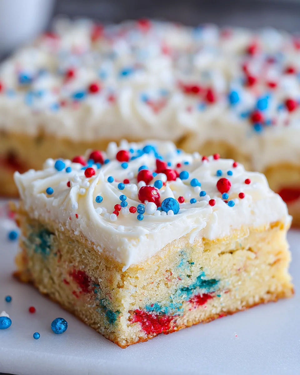 Patriotic Sugar Cookie Bars Patriotic