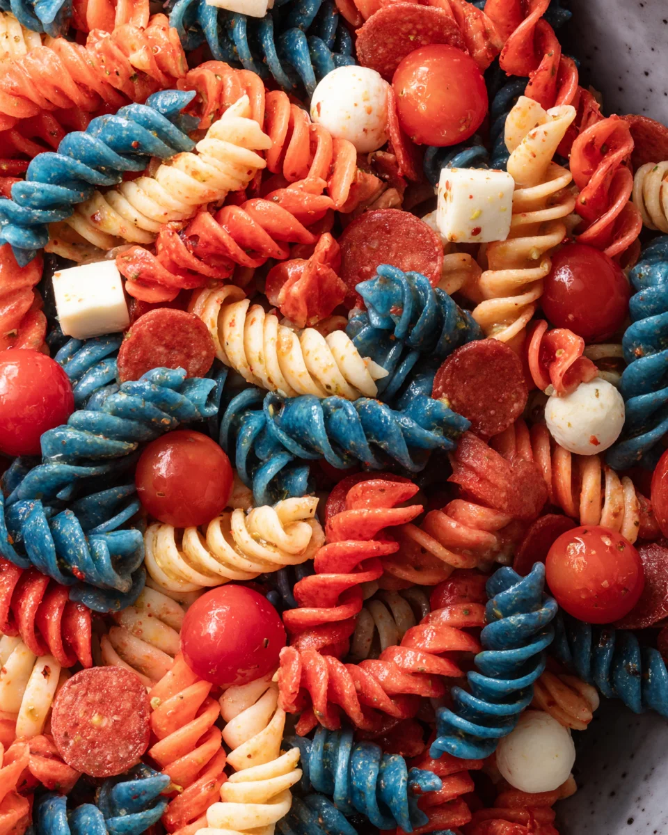 Red White And Blue Pasta Salad Red