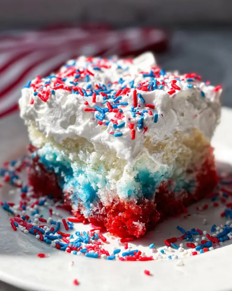 Red, White, & Blue Poke Cake