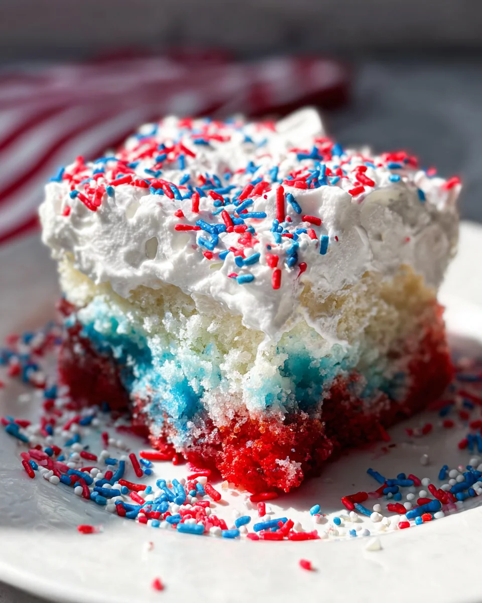 Red, White, & Blue Poke Cake
