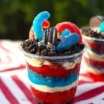 Red, White and Blue Dirt Cups Red, White and Blue Dirt Cups