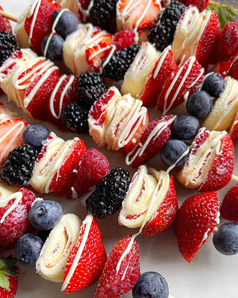Red, White and Blue Fruit Kabobs 16 Red,
