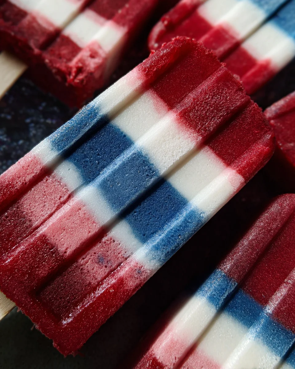 Red White and Blue Popsicles Red