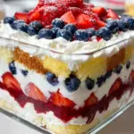 Red, White and Blue Strawberry Shortcake Trifle Red, White and Blue Strawberry Shortcake Trifle