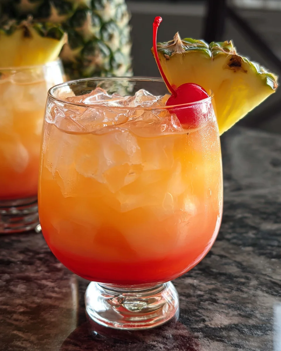 Rum-Less Rum Punch Mocktail Rum-Less
