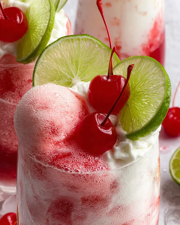 Shirley Temple Ice Cream Float