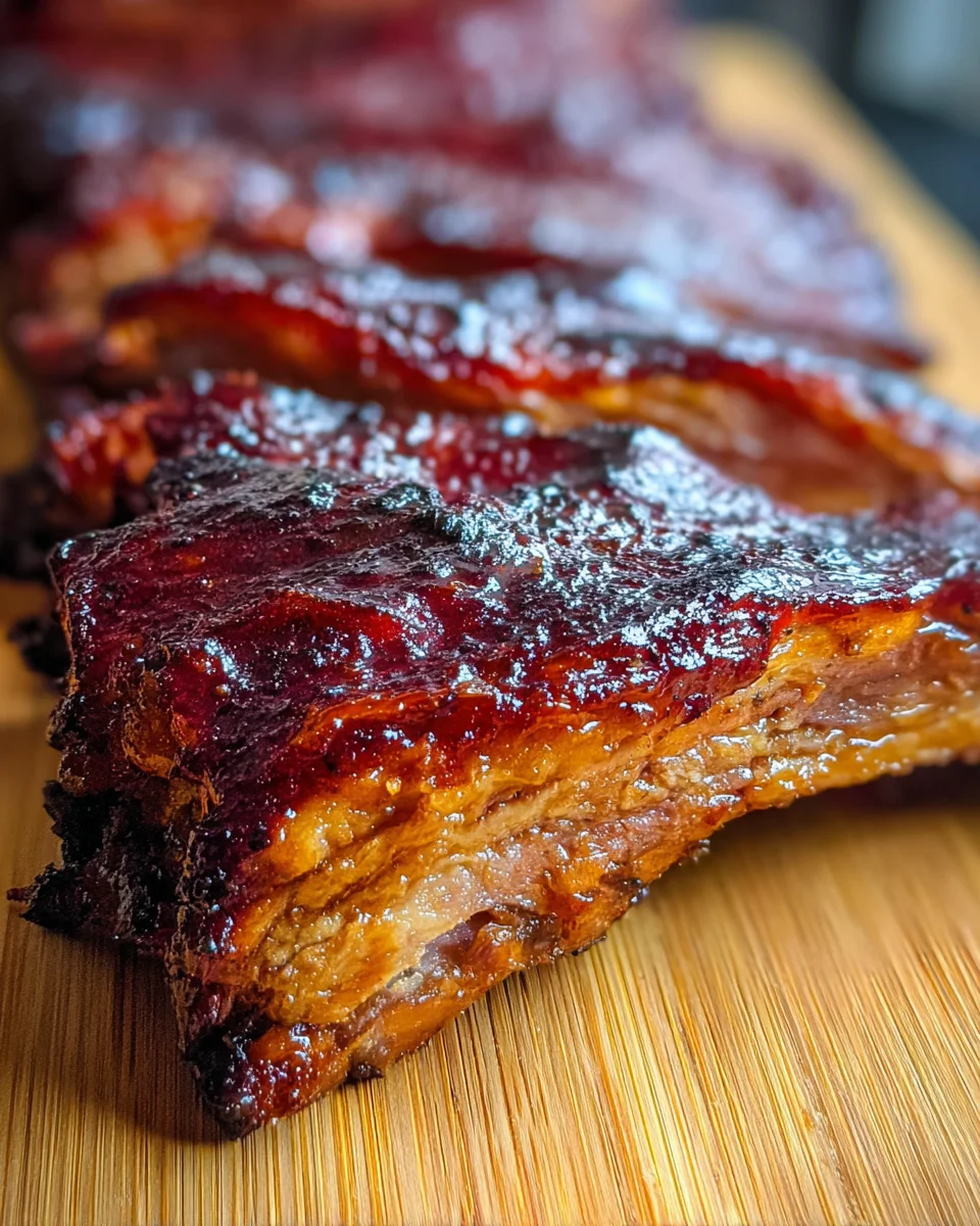 Smoked Pork Ribs in the Smoker Smoked