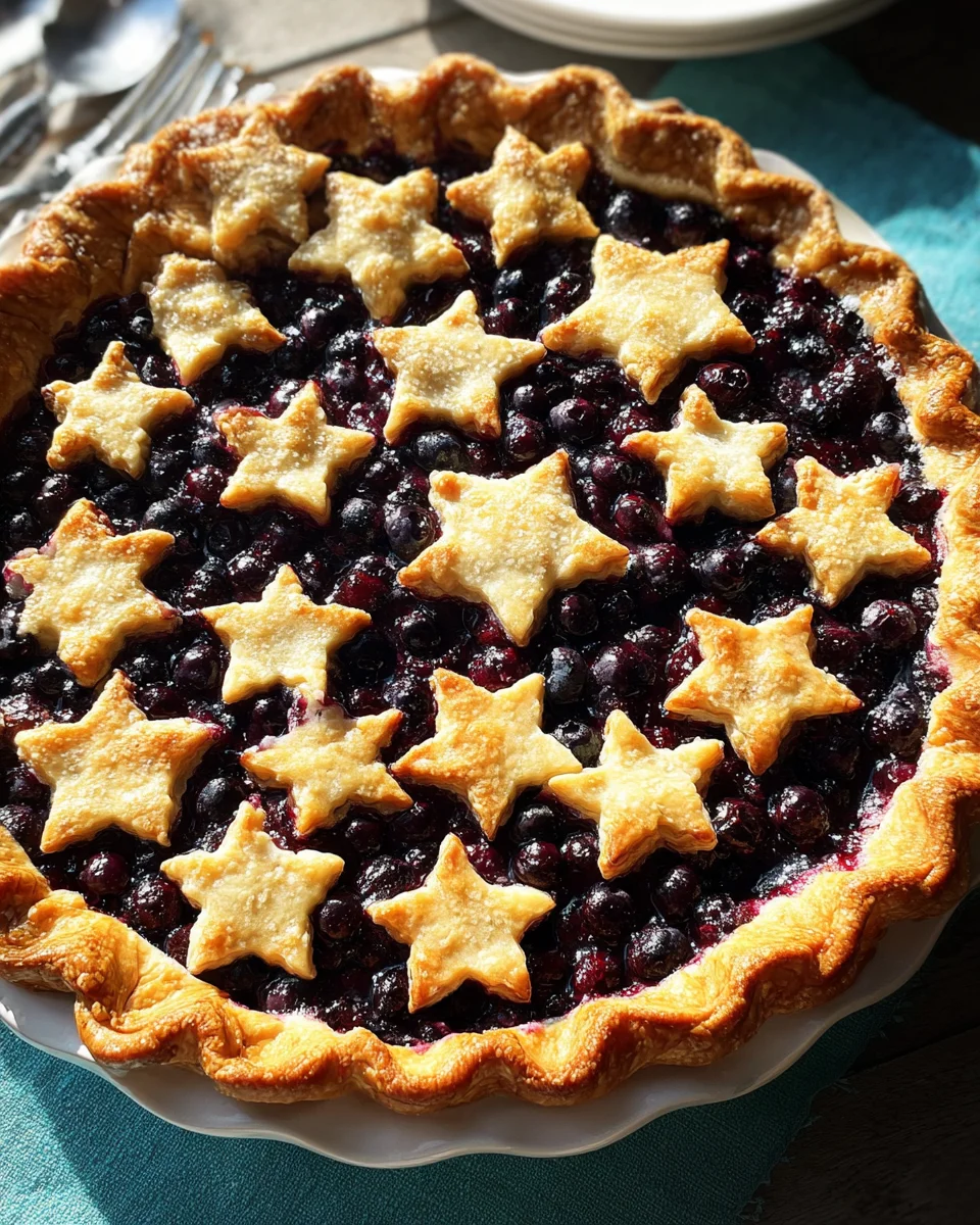 Star-Studded Blueberry Pie Star-Studded