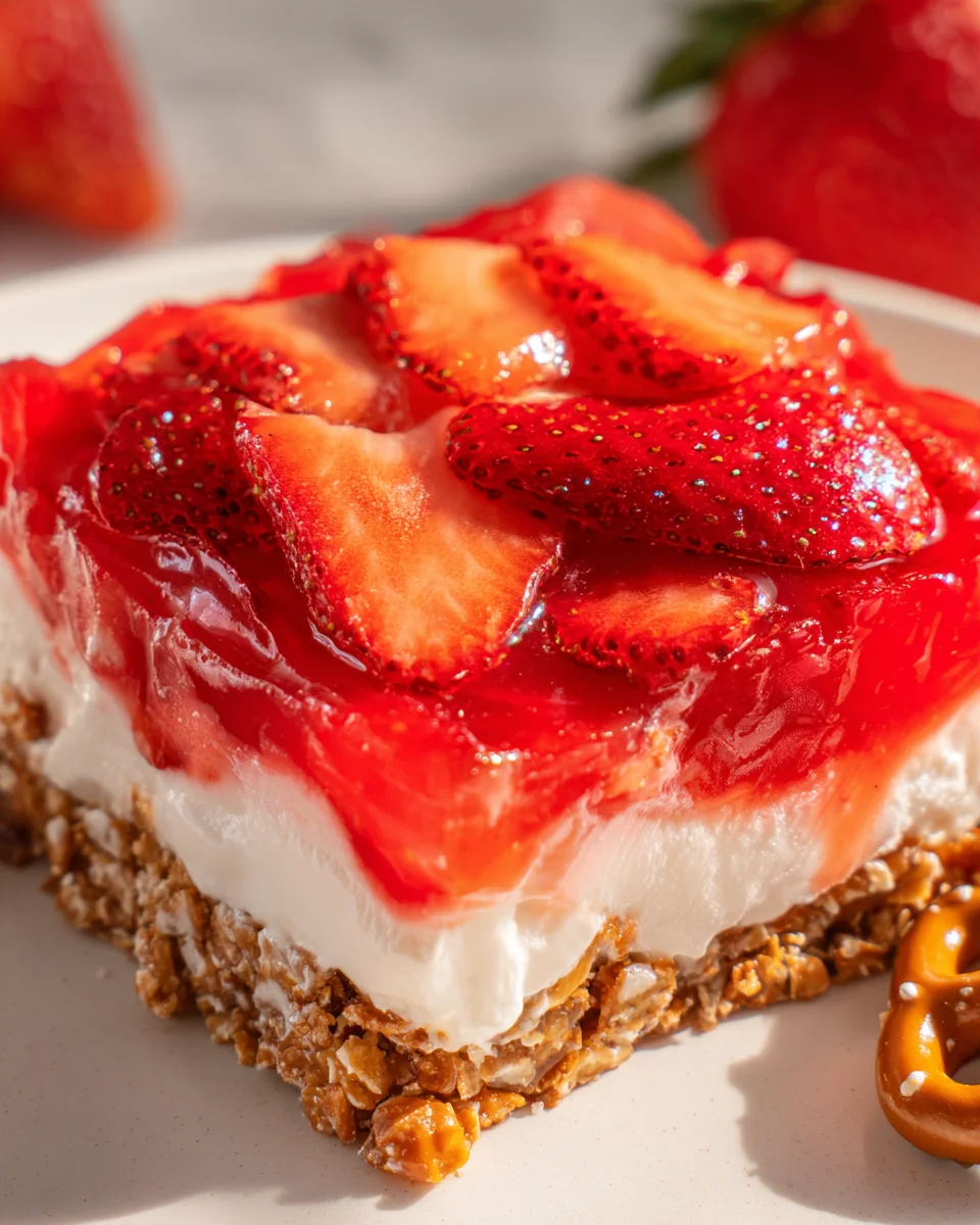 Strawberry Pretzel Salad Strawberry