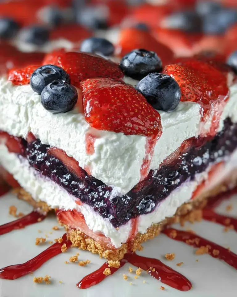Summer Berry Jello Lasagna