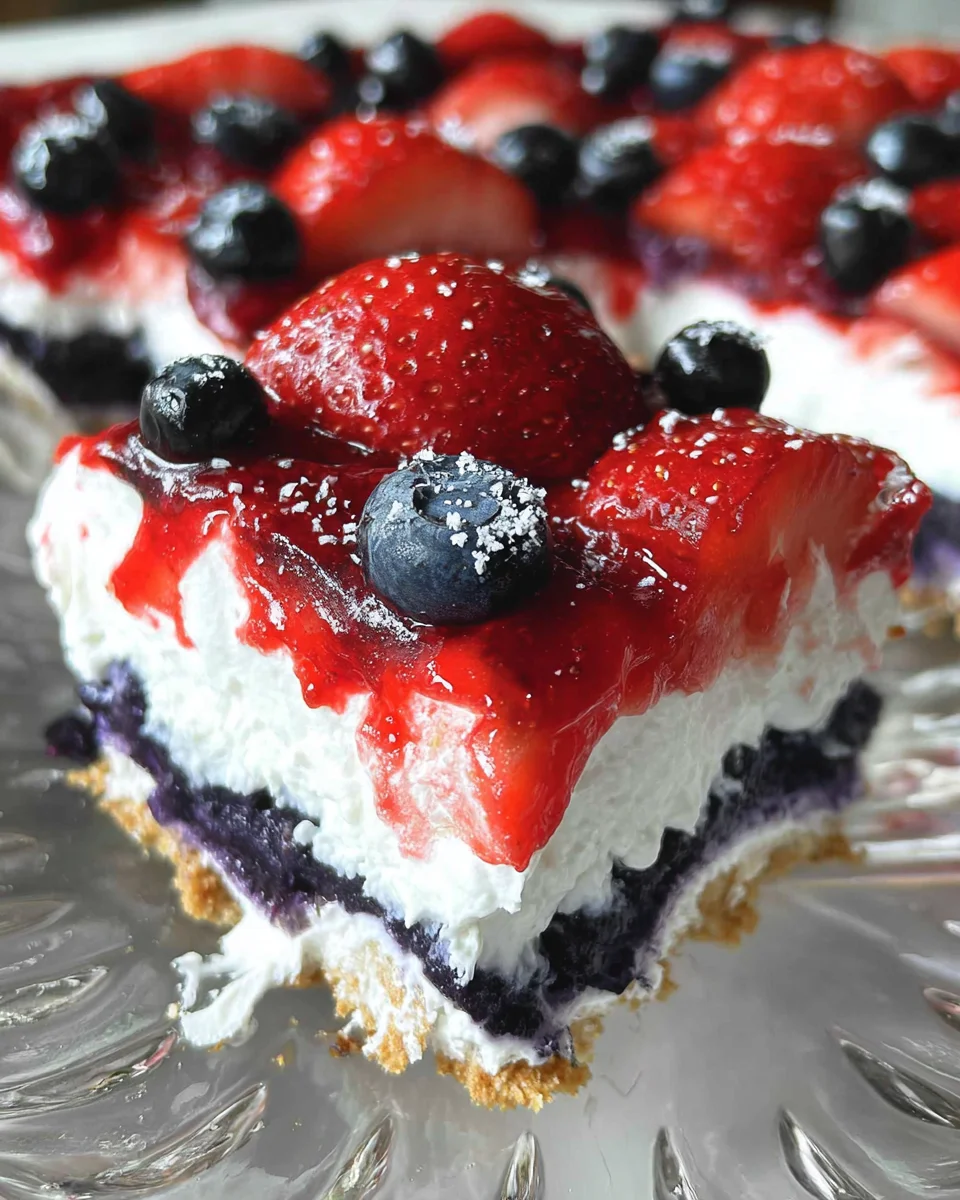Summer Berry Jello Lasagna Summer