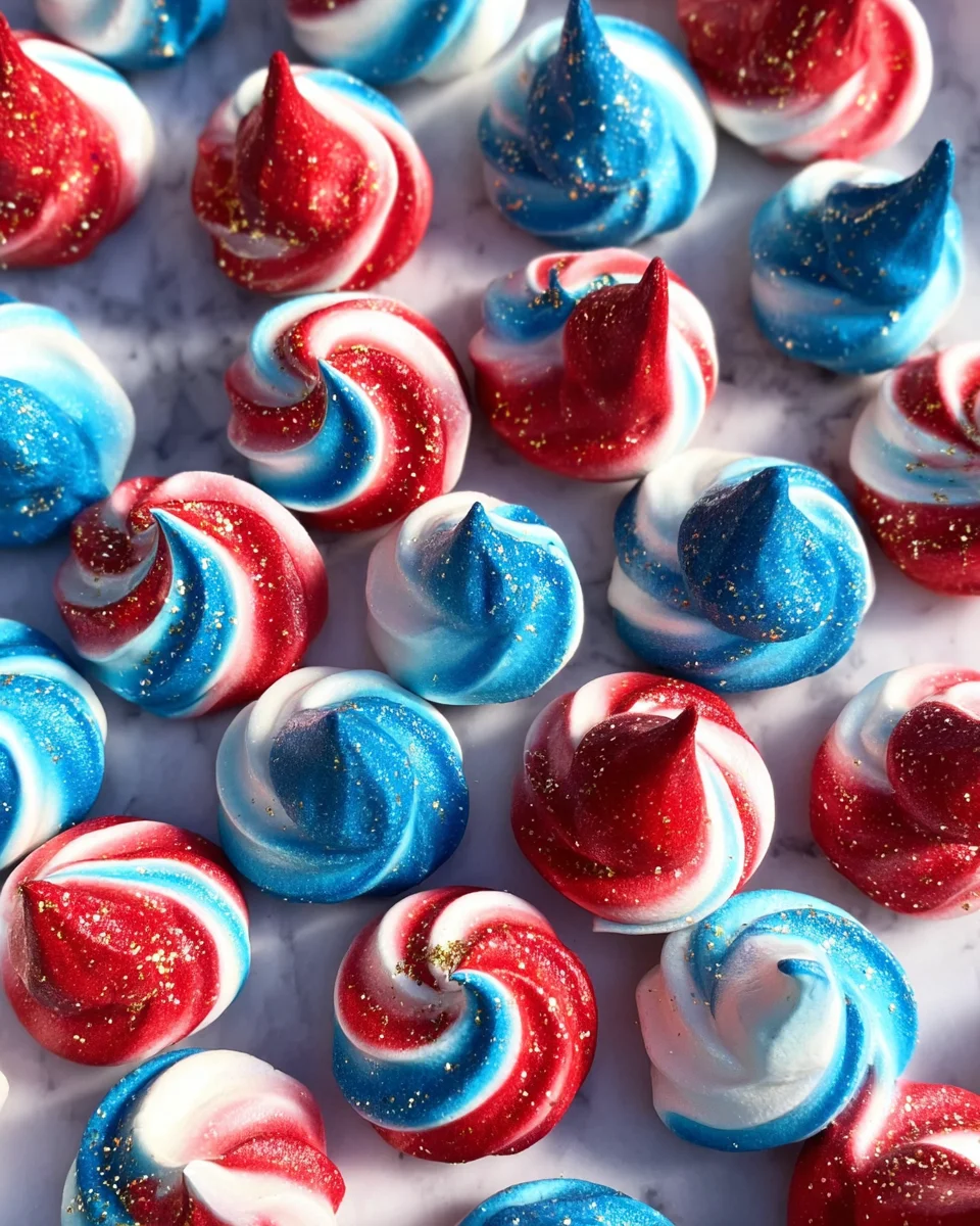 patriotic meringue cookies patriotic