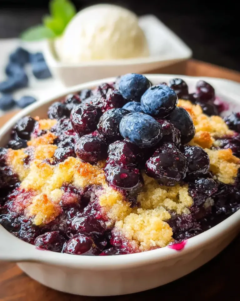 4 Ingredient Blueberry Cobbler