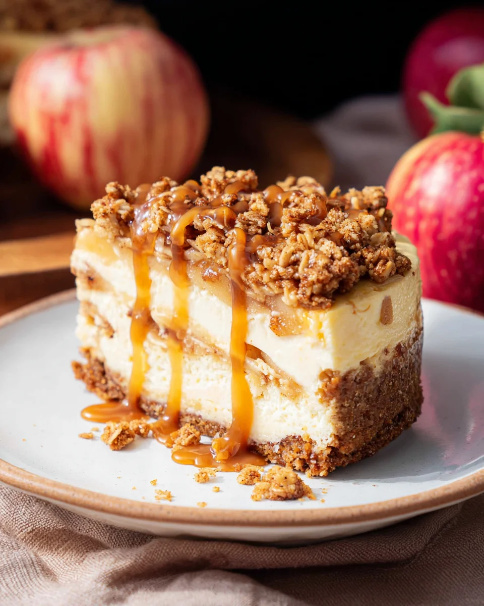Apple Crisp Cheesecake Apple