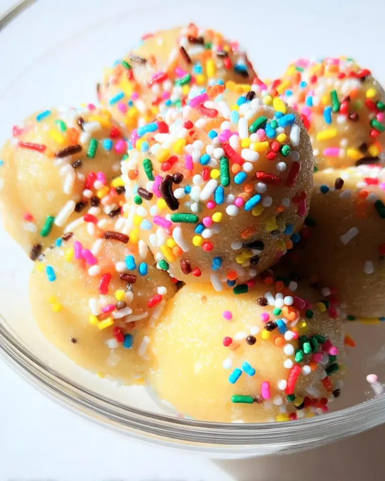Applesauce Birthday Cake Protein Balls