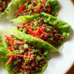 Asian Style Ground Beef Lettuce Wraps Asian Style Ground Beef Lettuce Wraps