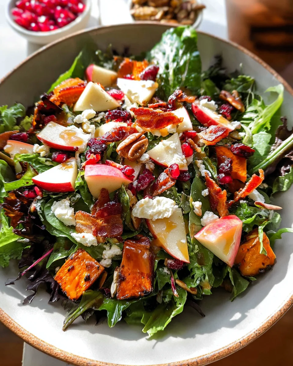 Autumn Salad with Apple Cider Vinaigrette Autumn