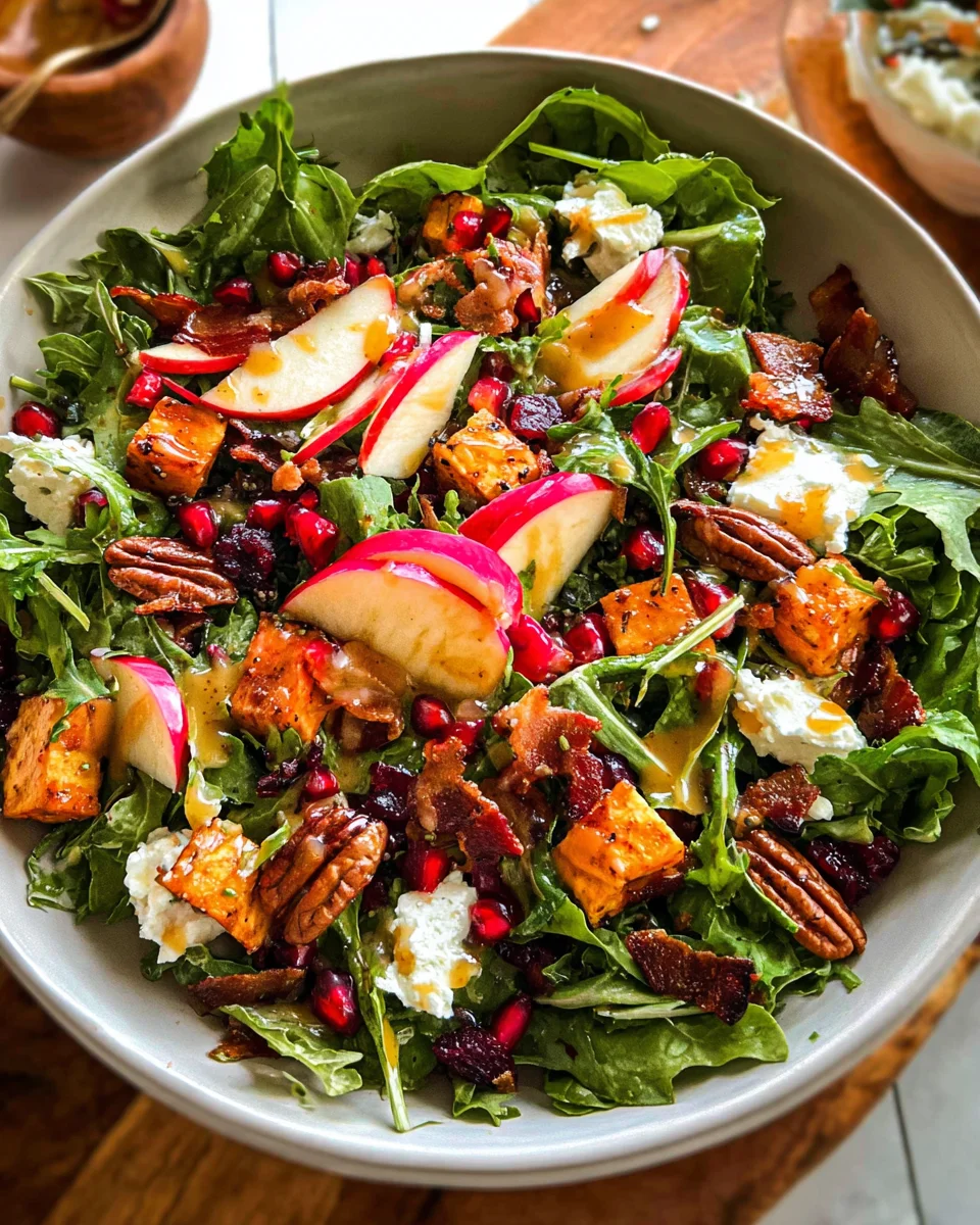 Autumn Salad with Apple Cider Vinaigrette Autumn