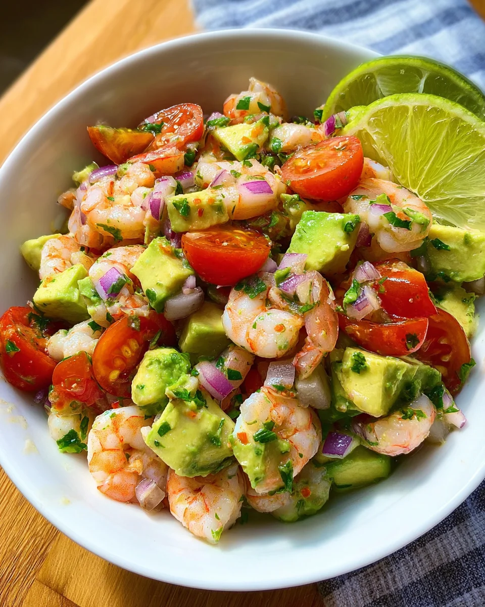 Avocado Salsa Shrimp Salad Avocado