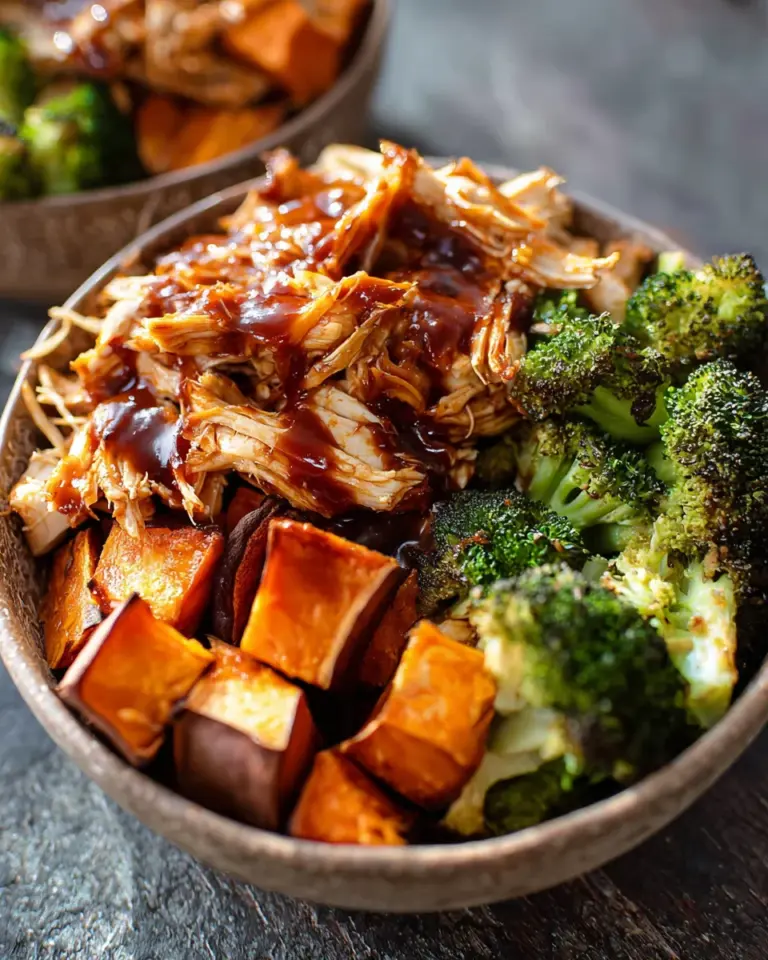 BBQ Chicken & Roasted Sweet Potato Bowls