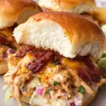 Bacon Ranch BBQ Chicken Sliders