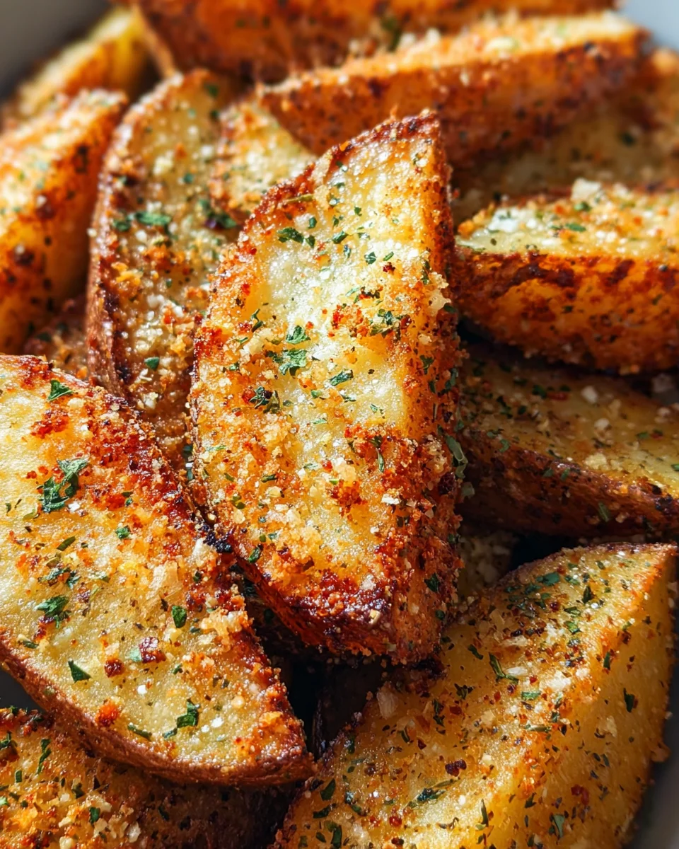 Baked Garlic Parmesan Potato Wedges - The Ultimate Comfort Food