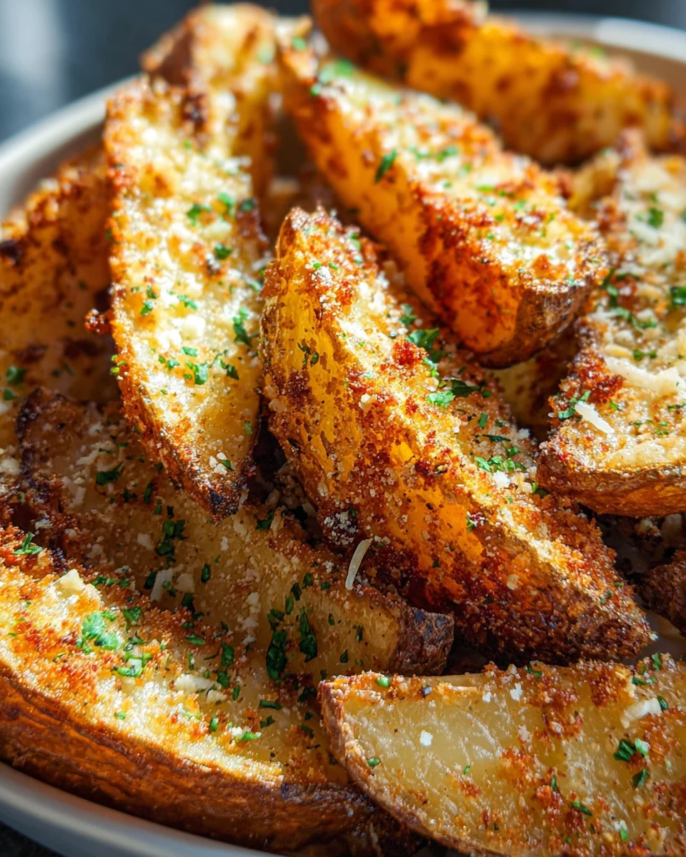 Baked Garlic Parmesan Potato Wedges - The Ultimate Comfort Food