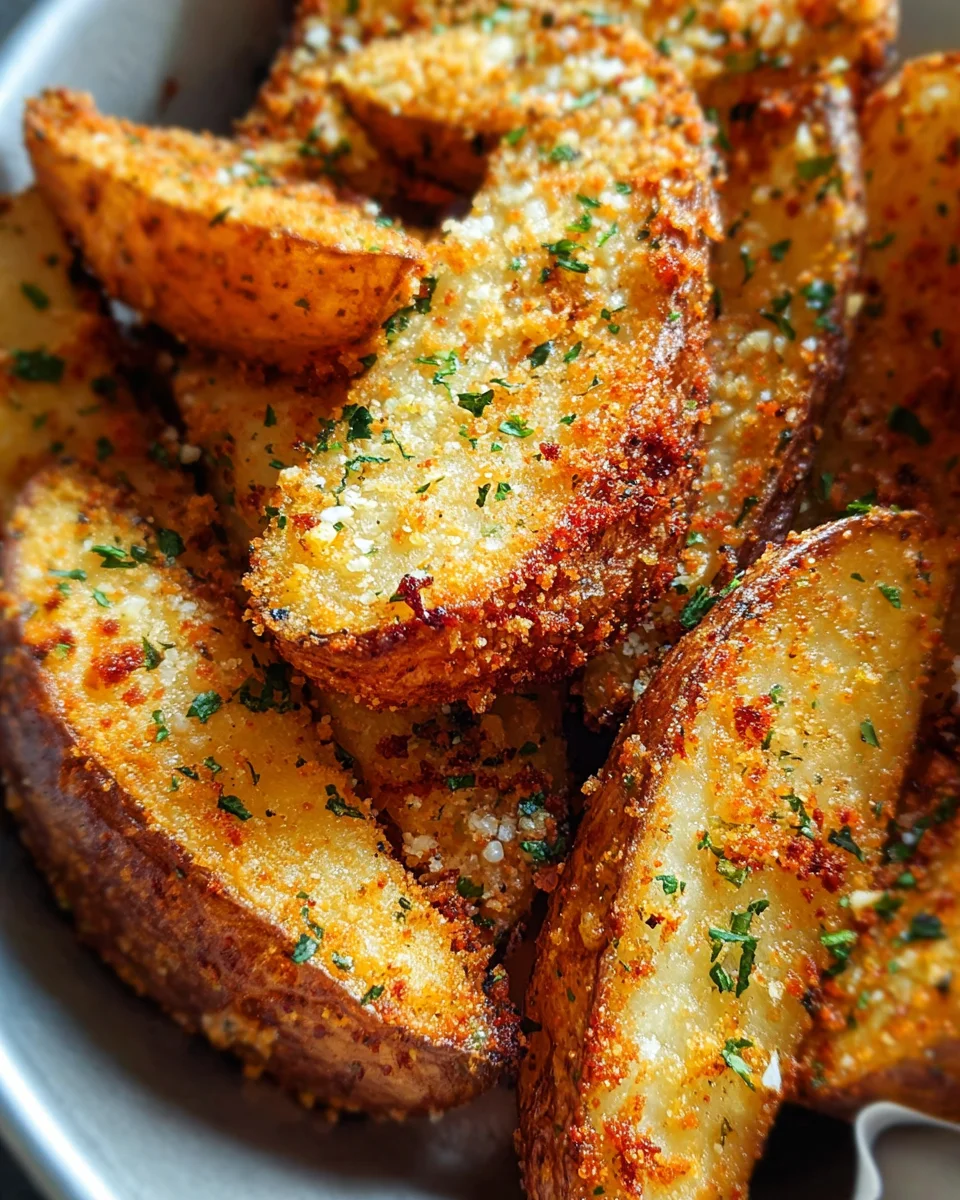 Baked Garlic Parmesan Potato Wedges 18 Baked
