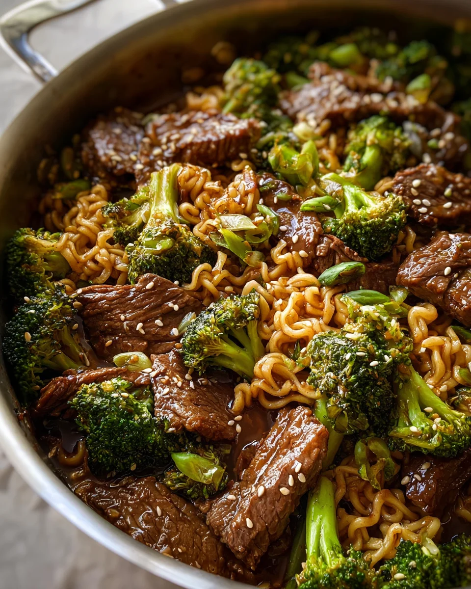 Beef and Broccoli Ramen Stir Fry Beef