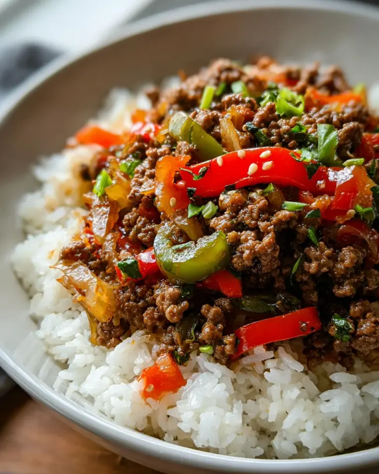 Beef and Pepper Rice Bowl