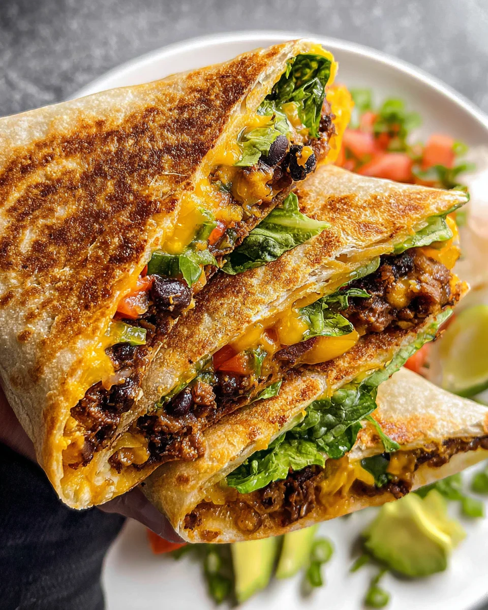 Black Bean Crunch Wrap Black