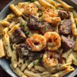 Blackened Steak and Shrimp Alfredo Blackened Steak and Shrimp Alfredo