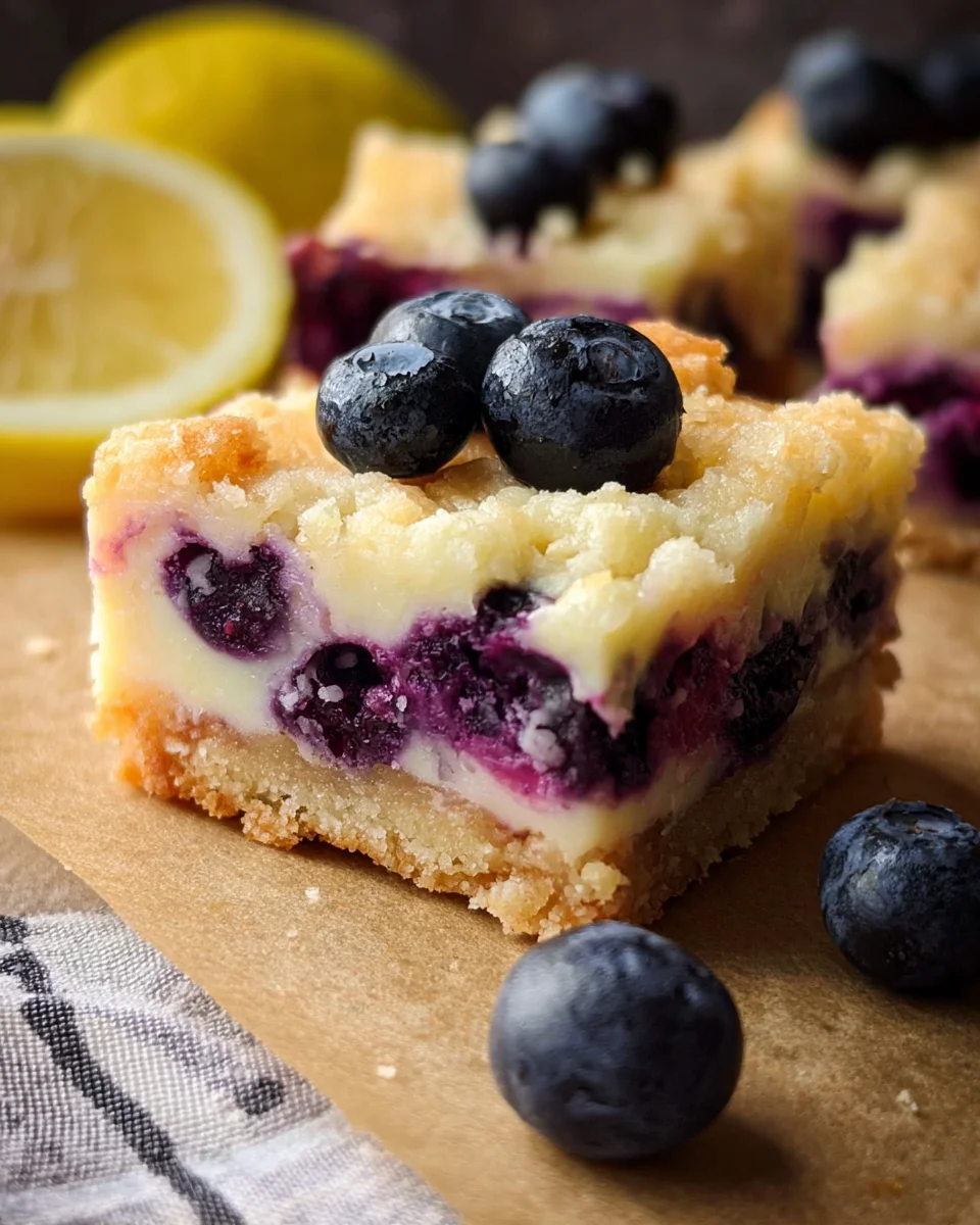 Blueberry Lemon Pie Bars Blueberry